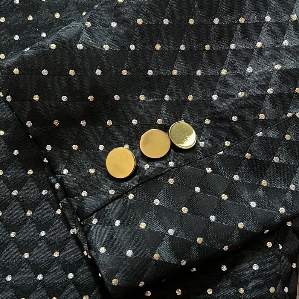 ☀Evan Picone Lord & Taylor women Gold polka dot Blazer size 8 - Picture 5 of 9